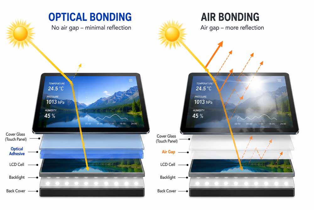optical bonding is vital for sunlight readable displays